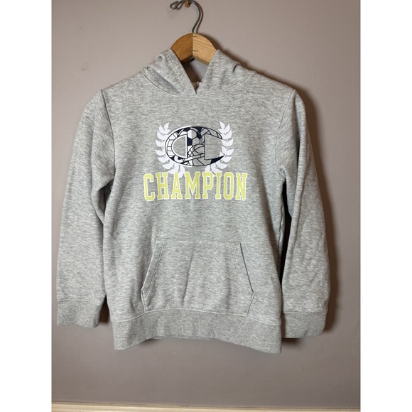 Champion Other - Champion Powerblend Heavyweight Fleece Pullover Hoodie youth Large‎ gray